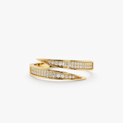 Open Diamond Wrap Around Ring