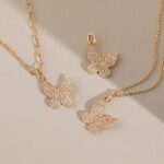 Pave Diamond Butterfly Necklace Charm