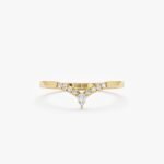 Pear and Round Diamond Nesting Ring