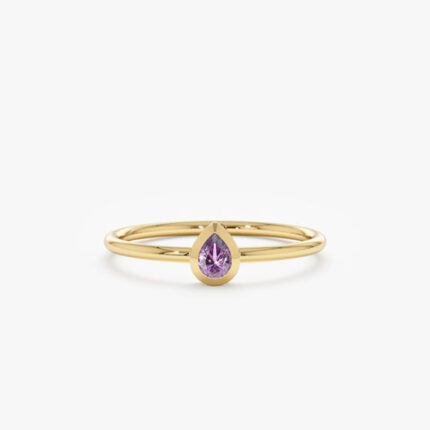 Pear Cut Amethyst Ring