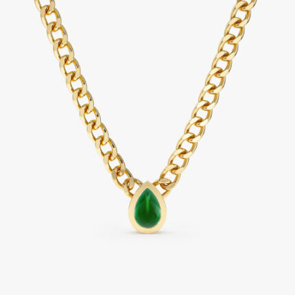 Pear Cut Emerald Chain