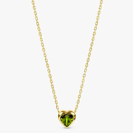 Peridot Heart Necklace