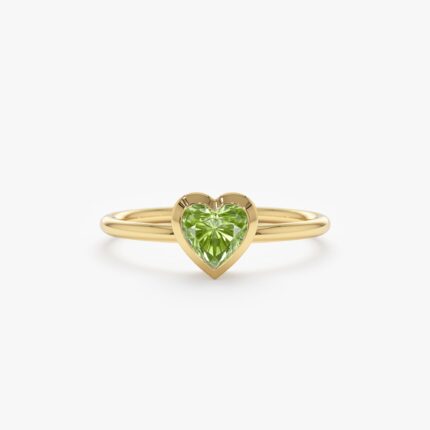 Peridot Heart Ring