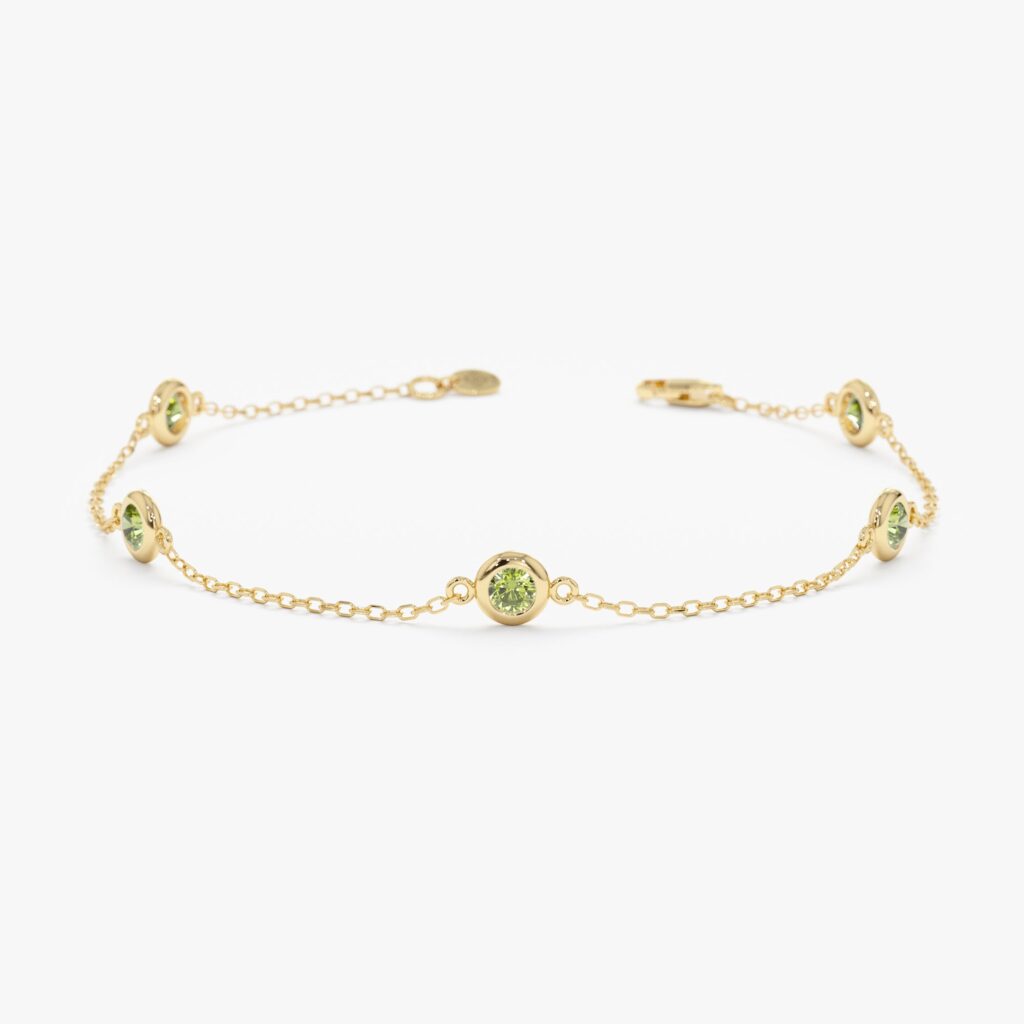 Peridot Station Bracelet