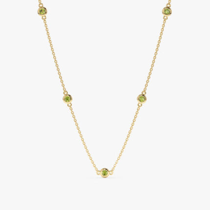 Peridot Station Necklace