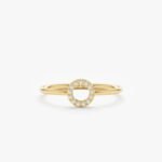 Petite Diamond Circle Ring