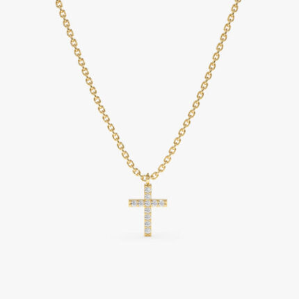 Petite Diamond Cross Necklace