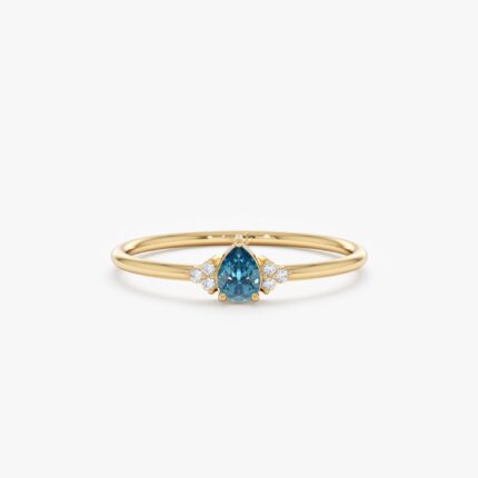 Petite London Topaz Engagement Ring