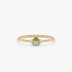Petite Peridot Engagement Ring