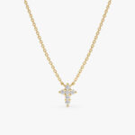 Pointed Diamond Cross Necklace