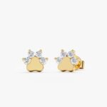 Puppy Paw Diamond Studs