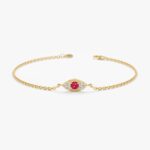 Ruby Eye Diamond Bracelet