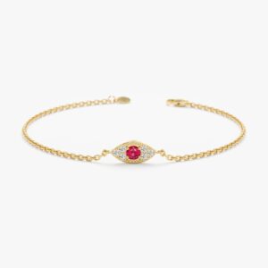 Ruby Eye Diamond Bracelet