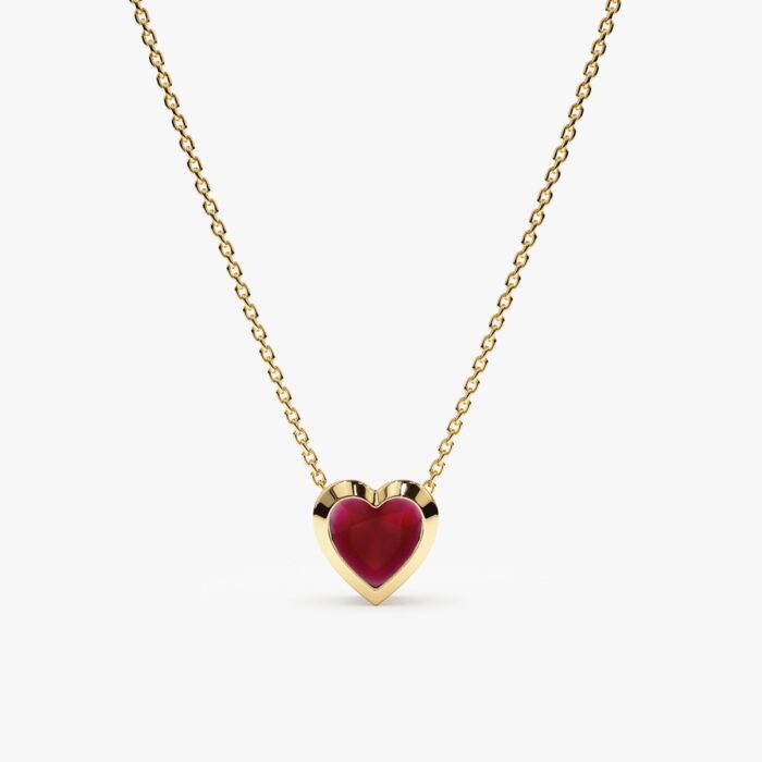 Ruby Heart Necklace