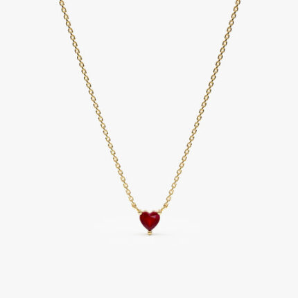 Ruby Heart Necklace