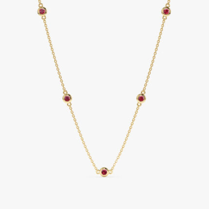 Ruby Station Necklace