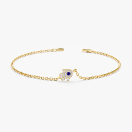 Sapphire and Diamond Hamsa Bracelet