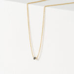 Single Black Diamond Necklace