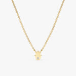 Single Diamond Hamsa Necklace