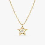 Single Diamond Star Necklace
