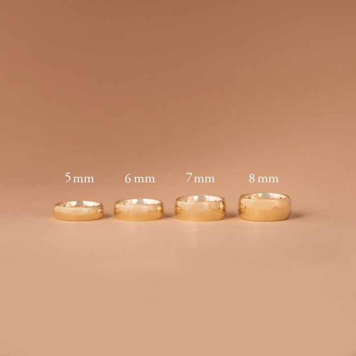 Solid Gold Hollow Wedding Ring