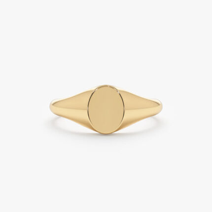 Solid Gold Oval Signet Ring