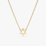 Solid Gold Star of David Necklace