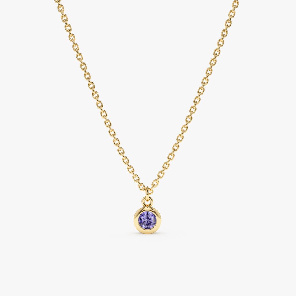 Tanzanite Charm Necklace