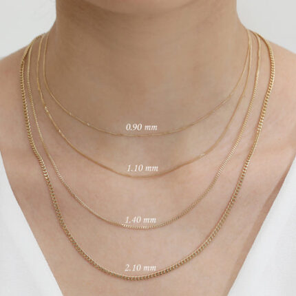 Thin Cuban Link Chain Necklace