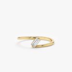 Tilted Baguette Diamond Ring