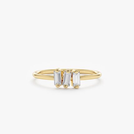 Triple Natural Diamond Cluster Ring