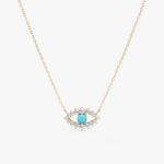 Turquoise Eye Diamond Necklace