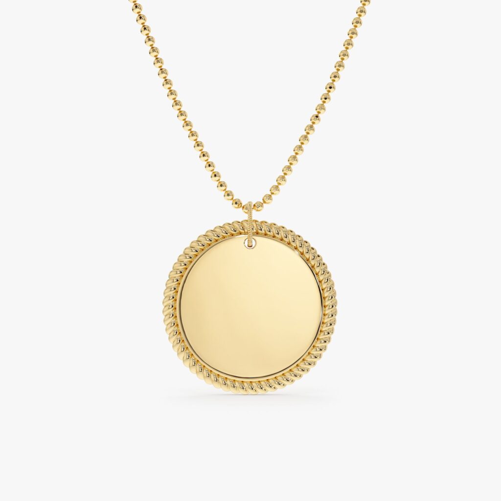 Twisted Engravable Ball Chain Disc