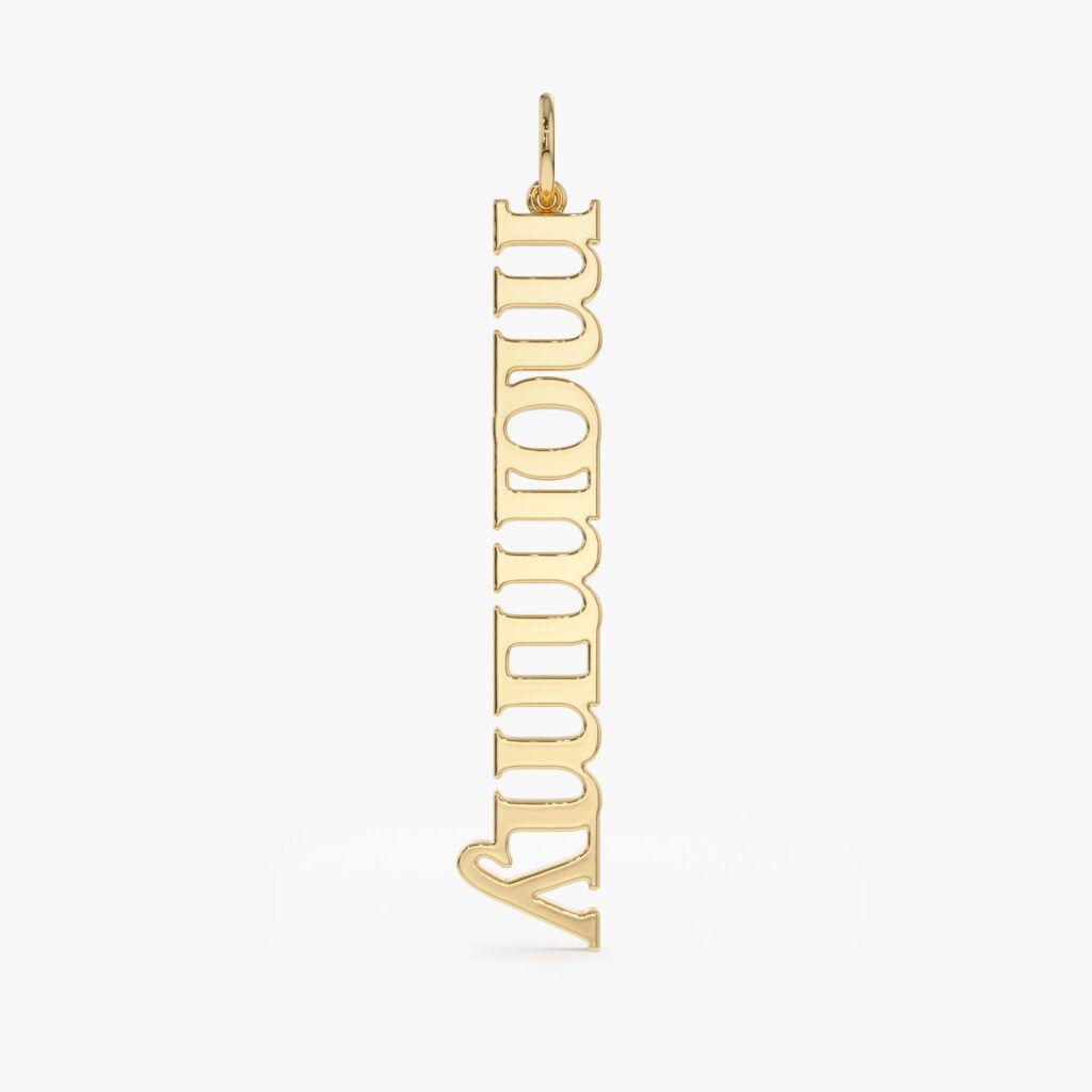 Vertical Custom Name Pendant