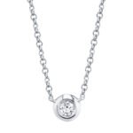 0.05Ct Diamond Bezel Necklace