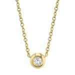 0.05Ct Diamond Bezel Necklace