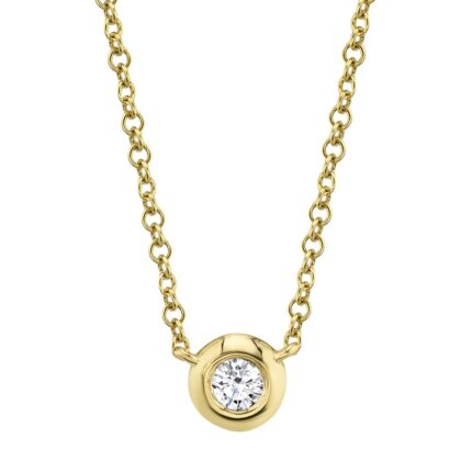 0.05Ct Diamond Bezel Necklace