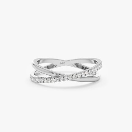 Diamond Natural Crossover Ring