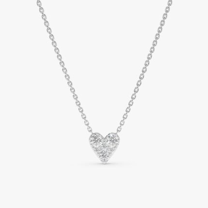 Diamond Inlay Heart Necklace