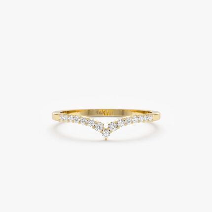 Diamond Nesting V Ring