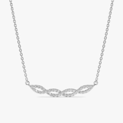 Natural Diamond Twist Necklace