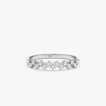 Natural Diamond Zigzag Ring