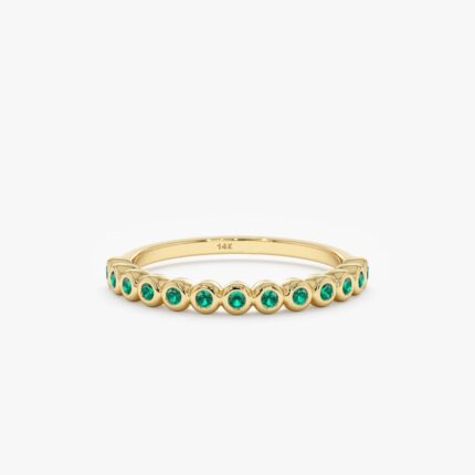 Emerald Half Eternity Ring