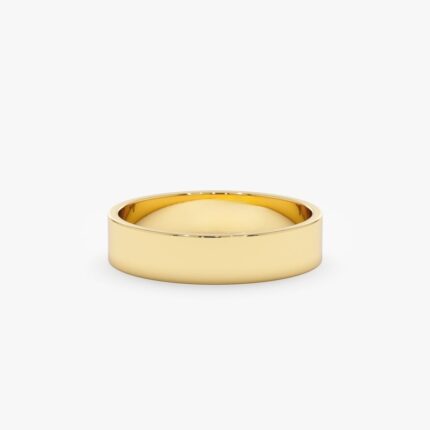 Flat Top Hollow Wedding Band