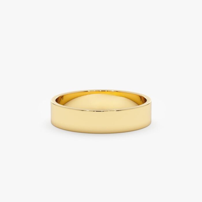 Flat Top Hollow Wedding Band