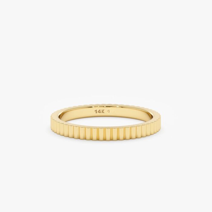 Fluted Design Wedding Band