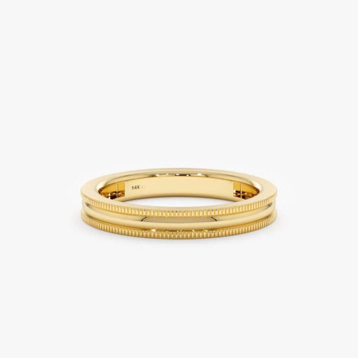 Milgrain Edge Wedding Band