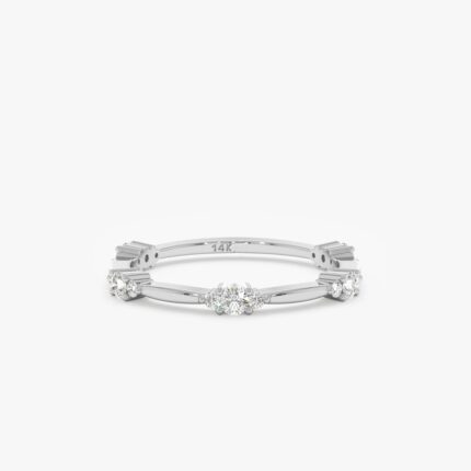 Petite Natural Diamond Cluster Ring