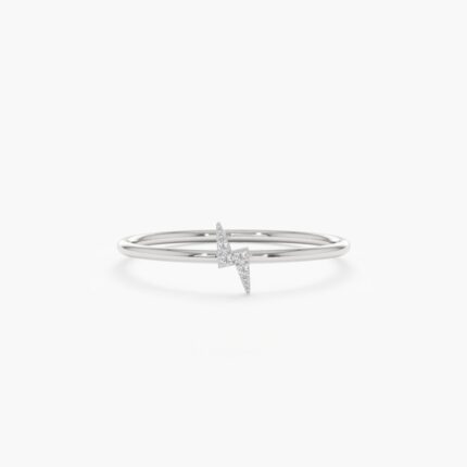 Petite Diamond Lightning Bolt Ring