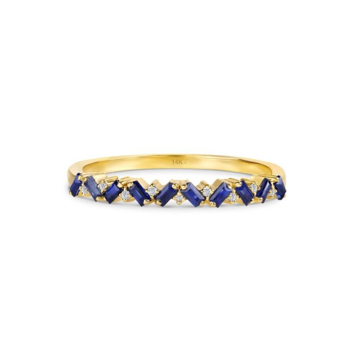 Sapphire and Diamond Garland Ring